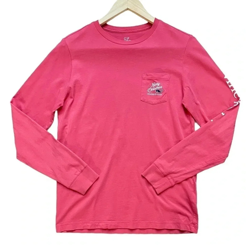 Vineyard Vines Girl’s Holiday Graphic Long Sleeve Tee Medium - Picture 3 of 3